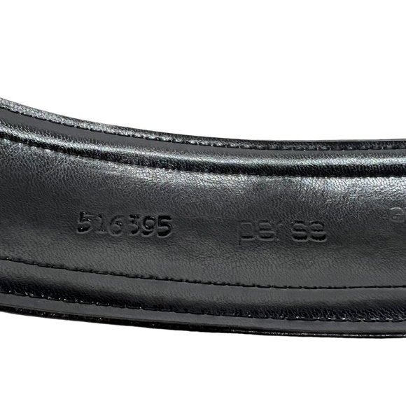 Per Se Brown Leather Belt Brass Buckle 516395 "XS" Vintage 90's - Picture 5 of 14